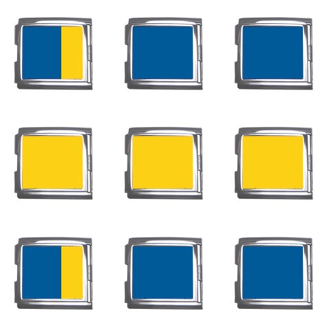 Swedish Flag Mega Link Italian Charm (9 pack) from ArtsNow.com Front