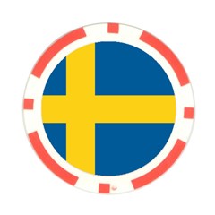 Swedish Flag Poker Chip Card Guard from ArtsNow.com Front