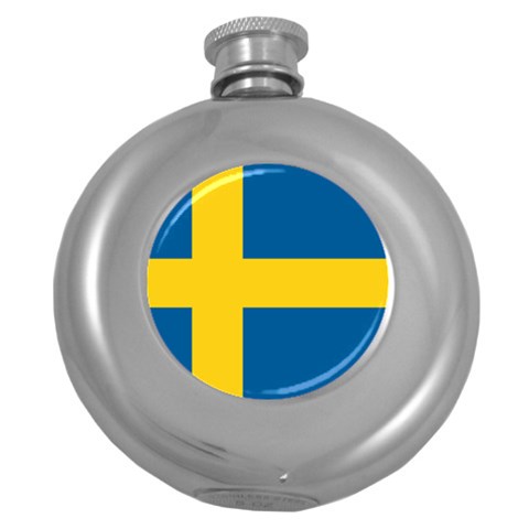 Swedish Flag Hip Flask (5 oz) from ArtsNow.com Front