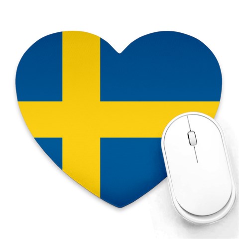 Swedish Flag Mousepad (Heart) from ArtsNow.com Front