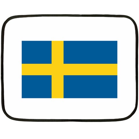 Swedish Flag Mini Fleece Blanket(Two Sides) from ArtsNow.com 35 x27  Blanket Back