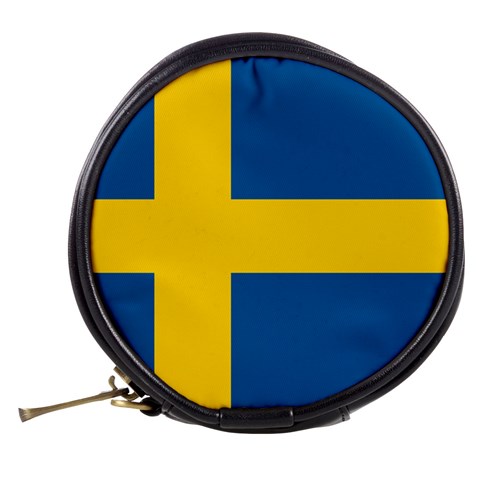 Swedish Flag Mini Makeup Bag from ArtsNow.com Back