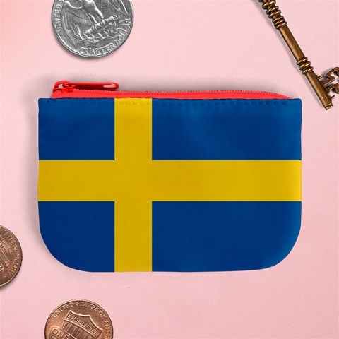 Swedish Flag Mini Coin Purse from ArtsNow.com Front