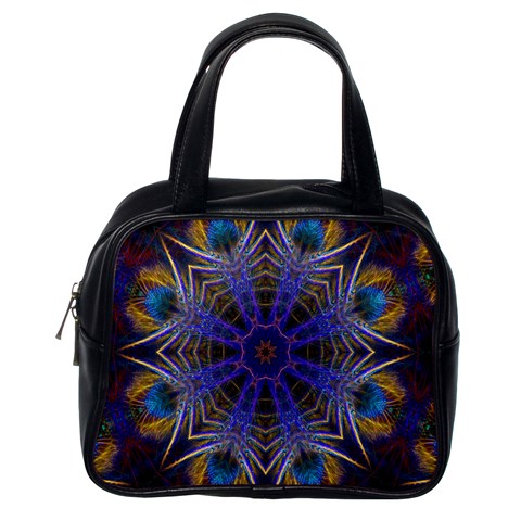 Purple Web Mandala Classic Handbag (Two Sides) from ArtsNow.com Back