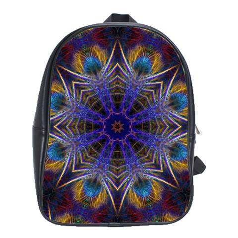 Purple Web Mandala School Bag (Large) from ArtsNow.com Front