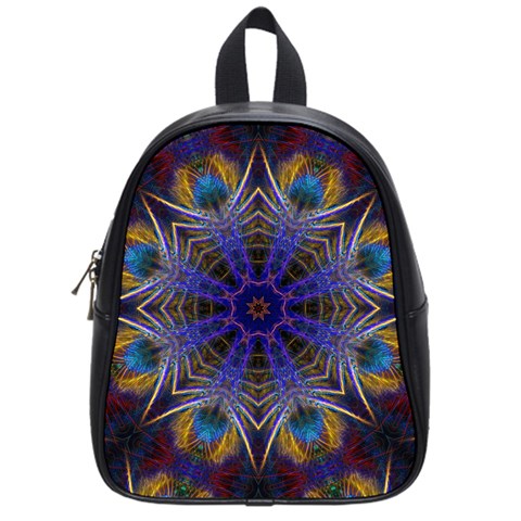 Purple Web Mandala School Bag (Small) from ArtsNow.com Front