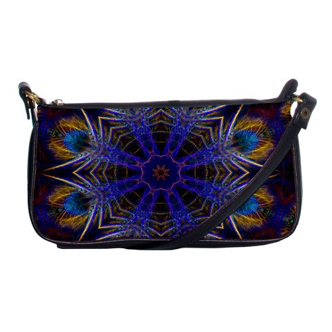 Purple Web Mandala Shoulder Clutch Bag from ArtsNow.com Front