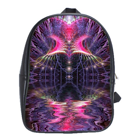 Pipurpia Fractal Art Backpack / School Bag  (Large) from ArtsNow.com Front