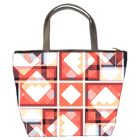 Abstract squares Bucket Bag from ArtsNow.com Back