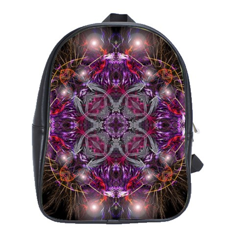 Fractal Art #911 School Bag (Large) from ArtsNow.com Front