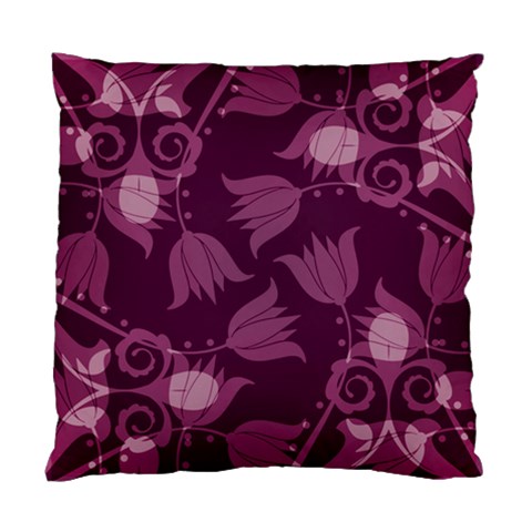 Purple Tulips Squares Cushion Case (Two Sides) from ArtsNow.com Back