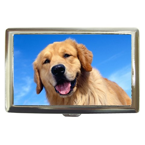 Golden Retriever 4 Cigarette Money Case from ArtsNow.com Front