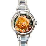 Yellow rose Round Italian Charm Watch