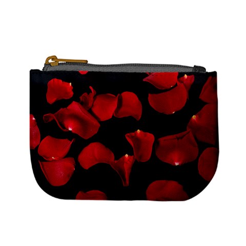 Red petals Mini Coin Purse from ArtsNow.com Front