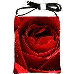 Red rose close up Shoulder Sling Bag