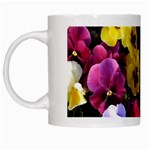 White Mug and multi color flowers