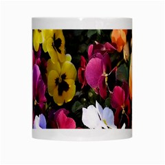 White Mug and multi color flowers from ArtsNow.com Center