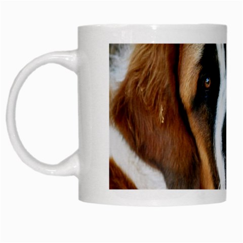 Saint Bernard White Mug from ArtsNow.com Left