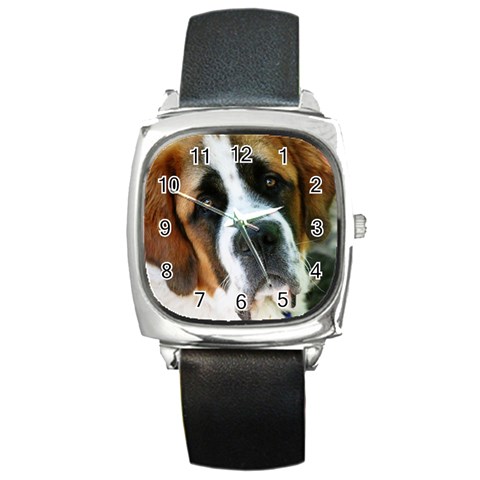 Saint bernard Square Metal Watch from ArtsNow.com Front