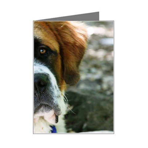 Sain Bernard Mini Greeting Card from ArtsNow.com Left