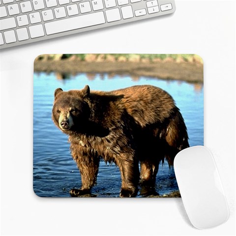 Wet bear Large Mousepad from ArtsNow.com Front