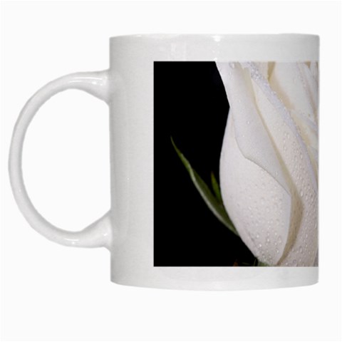 White rose White Mug from ArtsNow.com Left