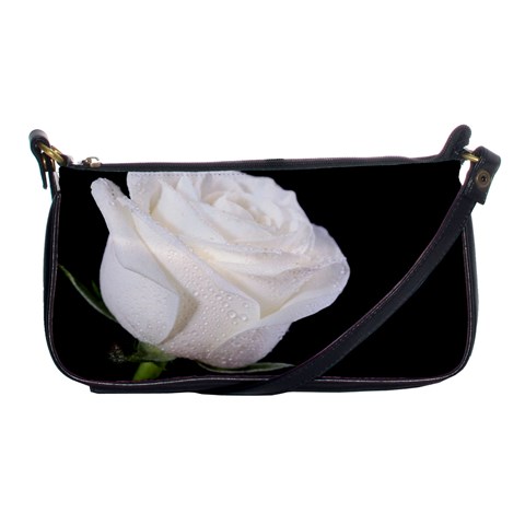 White rose Shoulder Clutch Bag from ArtsNow.com Front