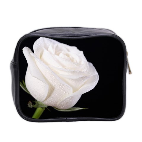 White rose Mini Toiletries Bag (Two Sides) from ArtsNow.com Back