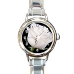 White rose Round Italian Charm Watch