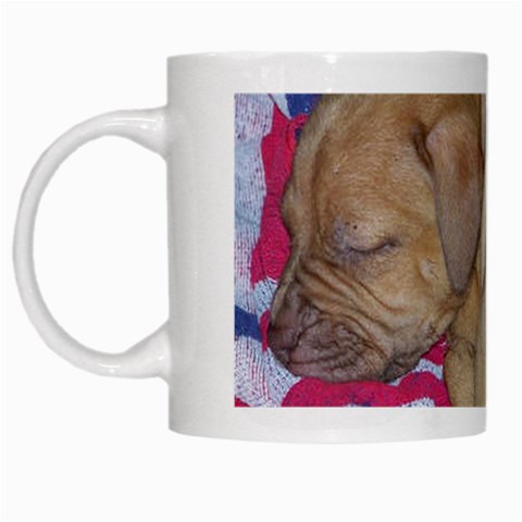 Sleeping puppy White Mug from ArtsNow.com Left