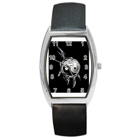 Ying Yang Black White Barrel Style Metal Watch Fashion  