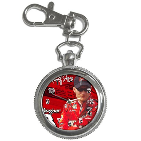 Nascar DALE EARNHARDT JR. Key Chain Watch Pocket Round  