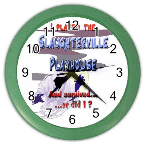 I Played Slaughterville Color Wall Clock from ArtsNow.com Front