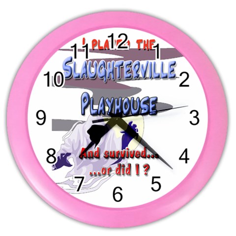 I Played Slaughterville Color Wall Clock from ArtsNow.com Front