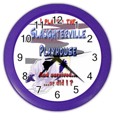 I Played Slaughterville Color Wall Clock from ArtsNow.com Front