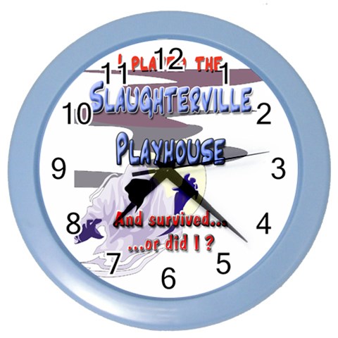 I Played Slaughterville Color Wall Clock from ArtsNow.com Front