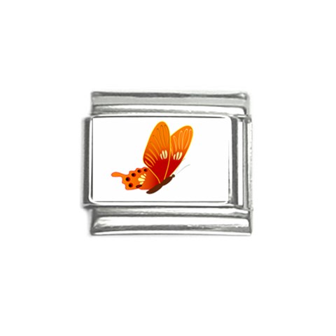 Orange Flame Butterfly Italian Charm (9mm) from ArtsNow.com Front