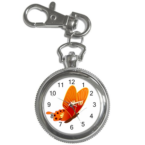 Orange Flame Butterfly Key Chain Watch from ArtsNow.com Front