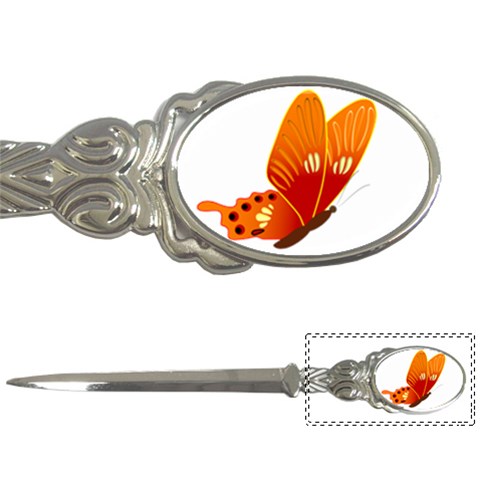 Orange Flame Butterfly Letter Opener from ArtsNow.com Front