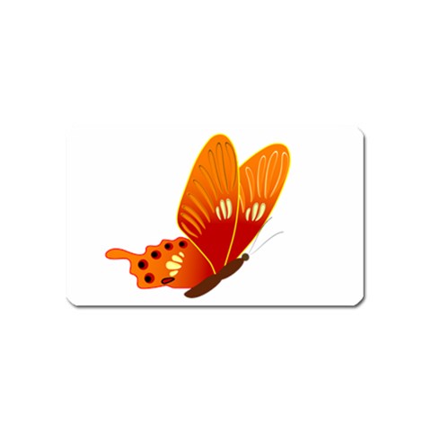 Orange Flame Butterfly Magnet (Name Card) from ArtsNow.com Front