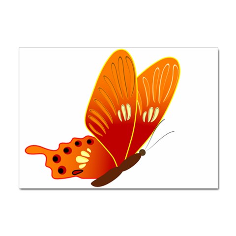 Orange Flame Butterfly Sticker A4 (10 pack) from ArtsNow.com Front