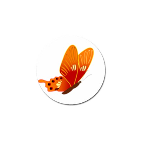 Orange Flame Butterfly Golf Ball Marker (4 pack) from ArtsNow.com Front