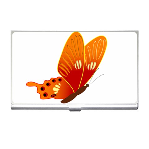 Orange Flame Butterfly Business Card Holder from ArtsNow.com Front