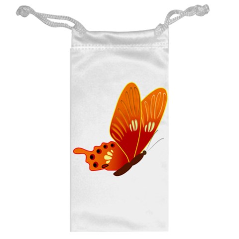 Orange Flame Butterfly Jewelry Bag from ArtsNow.com Back