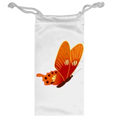 Orange Flame Butterfly Jewelry Bag from ArtsNow.com Back