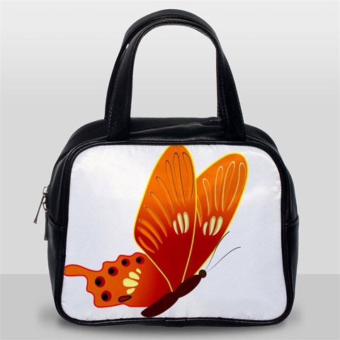 Orange Flame Butterfly Classic Handbag (One Side) from ArtsNow.com Front