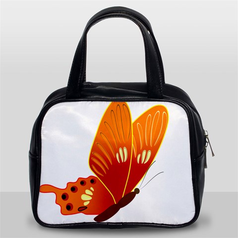 Orange Flame Butterfly Classic Handbag (Two Sides) from ArtsNow.com Front