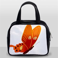 Orange Flame Butterfly Classic Handbag (Two Sides) from ArtsNow.com Front