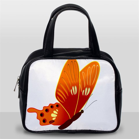 Orange Flame Butterfly Classic Handbag (Two Sides) from ArtsNow.com Back