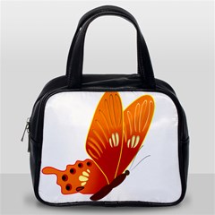 Orange Flame Butterfly Classic Handbag (Two Sides) from ArtsNow.com Back